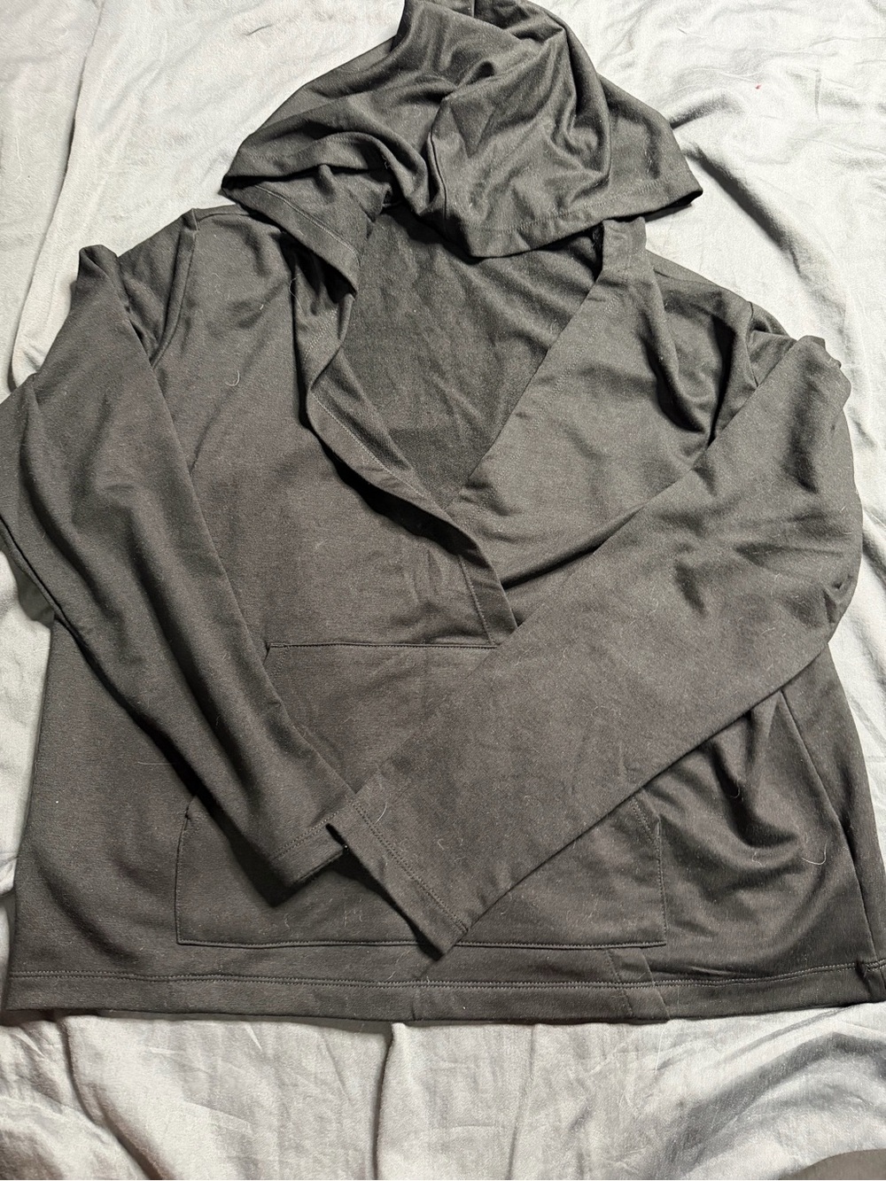 Thrive Women's Black Hooded Pullover with Front Pocket